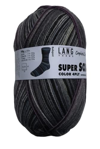 100g Super Soxx color 4-fach Sockenwolle Strumpfwolle 420m /100g Fb.382 Budapest von Lang Yarns