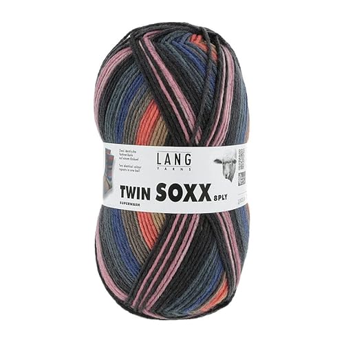 150 g/ 320 m TWIN SOXX COLOR 8 fach Fb. 443 Oslo von Lang Yarns