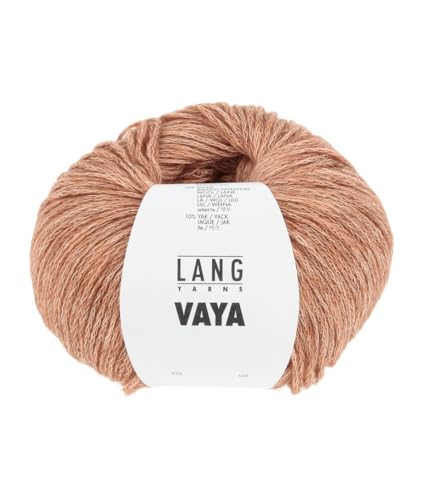 50g "Vaya" - Farbe: 27 - lachs melange - luftiges Garn aus Baumwolle, Merino und Yak von Lang Yarns