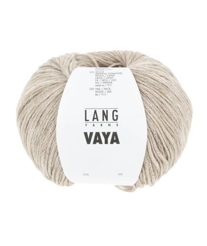 50g "Vaya" - Farbe: 94 - beige melange - luftiges Garn aus Baumwolle, Merino und Yak von Lang Yarns