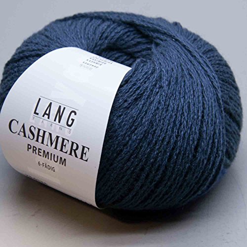 Lang Yarns - CASHMERE PREMIUM - Farbe 0134 Marine Mélange - 100% Kaschmirwolle (25 Gramm – 1 Knäuel) von Lang Yarns