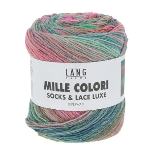 Lang Yarns Mille Colori Socks and LACE Luxe 859.0200 - Pink/Grün/Violett von Lang Yarns