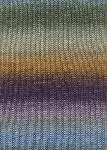 Lang Yarns Merino+ Color 926.0206 - violett/mais/Olive von Lang Yarns