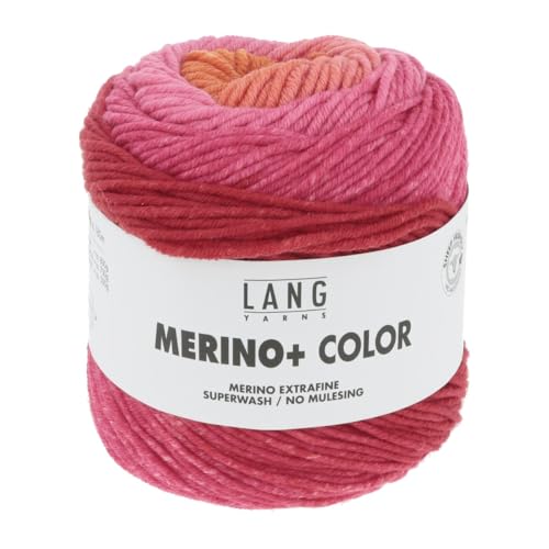 Lang Yarns Merino+ Color 926.0208 - rosa/orange/rot von Lang Yarns