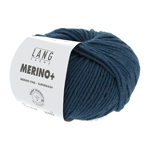 Lang Yarns Merino + 0133 stahlblau von Lang Yarns