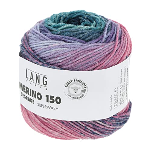 Lang Yarns - Merino 150 Dégradé 0009 rosa violett atlantik 50 g von Lang Yarns