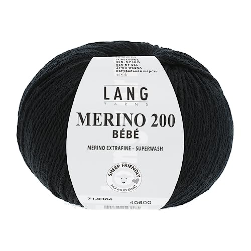 Lang Yarns Merino 200 Bébé 0304 schwarz von Lang Yarns