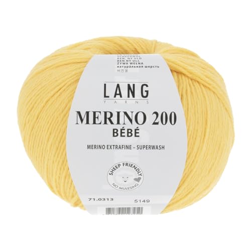 Lang Yarns Merino 200 Bébé 0313 gelb von Lang Yarns