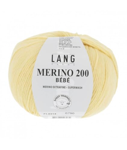 Lang Yarns Merino 200 Bébé 0314 hellgelb von Lang Yarns