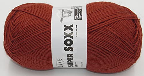 Lang Yarns Super Soxx 6-ply Uni 907.0015 - Tabac von Lang Yarns