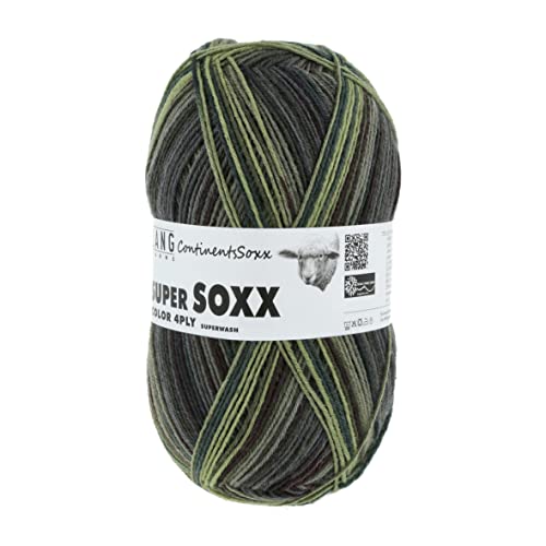 Lang Yarns - Super Soxx Color 4-fach 0405 olivgrün 100 g von Lang Yarns