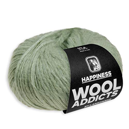 Lang Yarns WOOLADDICTS Sommer 2019! - 50g Happiness - Farbe: 98 - Oliv - super-weiche, hochwertige Baumwolle gibt diesem Garn seinen einzigartigen Touch. Sie Werden es lieben! von Lang Yarns