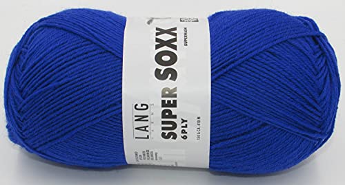 Lang Yarns Super Soxx 6-ply Uni 907.0006 - Royalblau von Lang Yarns