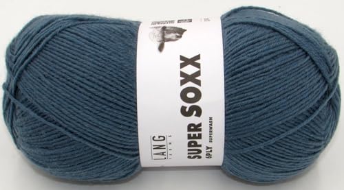 Super Soxx 6-ply Uni 907.0124 - Graugrün von Lang Yarns