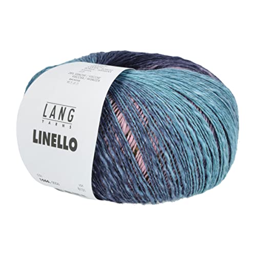 Lang Yarns - Linello Fb. 56 hellblau ocker rosa 100 g von Lang Yarns