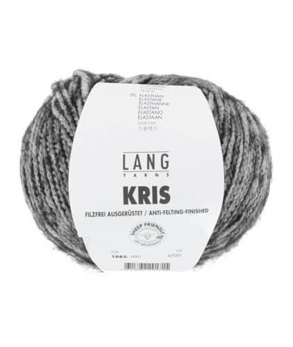 50g Kris - Farbe 01 - anthrazit melange - Modegarn für coole, stylische Teile. von LangYarns