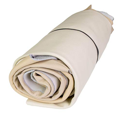 Langlauf Schuhbedarf ® Lederstücke mittel 1kg hell - Weiss - beige - grau - alle Stücke Mind. DIN A4 von Langlauf Schuhbedarf