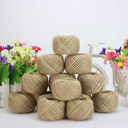 Bindfäden Seil, 30 Meter Lange Natürliche Jute Seil 2mm Hanf Seile Kugel Für Floristik, Hochzeit Karte, DIY Kunsthandwerk, Haus, Garten Verpackungsanwendungen von Lankater