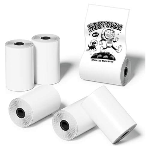 Lanko Klebepapier für Mini-Taschendrucker mit 6 Rollen, selbstklebendes Thermopapier, 30 x 57 mm, für Taschendrucker, Schwarz auf Lanko Klebepapier für Mini-Taschendrucker mit 6 Rollen, selbstklebendes Thermopapier, 30 x 57 mm, für Taschendrucker, Schwarz auf von Lanko
