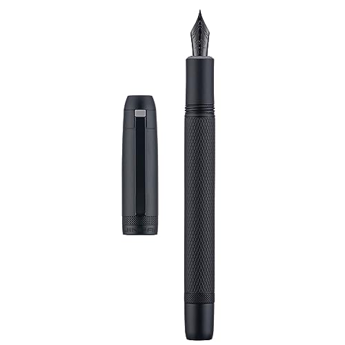 Jinhao 92 Schwarz Füllfederhalter Mittlere Feder Massives Metall mit Konverter Smooth Writer Kalligraphie Stift von Lanxivi