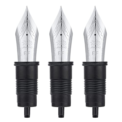 Set mit 3 Ersatz-Füllfederhaltern für Jinhao X159 und 9019, extra feine Federteile, silberfarbene Zierteile von Lanxivi