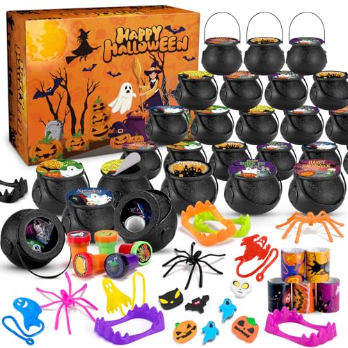 Laoyebaohao 192 Stück Halloween-Partygeschenke, Halloween-Spielzeug, 24 Stück, vorgefüllte Mini-Hexenkessel für Halloween-Party, Halloween, Schnitzeljagd, Halloween-Preise, Geschenke, Miniaturen für von Laoyebaohao