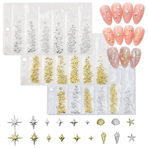 Laralily 3 Packungen Nail Charms Charms Nägel Nägel Zubehör Hochwertige Materialien Mehrere Styling-Optionen, für Nagelkunst-Design-Diy, geeignet für Maniküristen und Einzelspieler. von Laralily