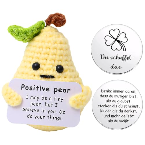 Laralily Positive Potato,Positive Geschenke,GlüCksbringer,Positive Kartoffel,Motivationsgeschenke, Positive Kartoffel,Umarmungen in Der Tasche,Potato,Mutmacher Geschenk,(Birnen Puppe) von Laralily