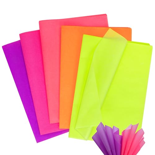 Larcenciel Seidenpapier, 50 Blatt Bunt Seidenpapier Verpackungsmaterial zum Verpacken & Geschenktüten, Bunt Transparentpapier zum Basteln, Packseide für Weihnachten Geburtstag Hochzeit Party(50x70CM) von Larcenciel