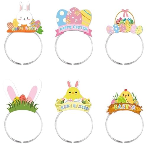 Larfraecy 12 Stück Haarbänder zum Thema Ostern,Osterhasenohren mit Karotte,Hasenohren Häschen Stirnband für Ostern Kostüm Zubehör,Kinderparty Dekoration Zubehör Haarbänder Set,niedliches Geschenk von Larfraecy