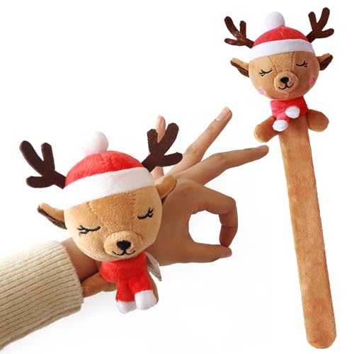 Weihnachten Clap Kreis Ring Spielzeug Weihnachtsmann Weihnachten Hirsch Schneemann Handgelenk Ringe Slap Armbänder Spielzeug Armband für Home Geschenke Kinder von Larfraecy