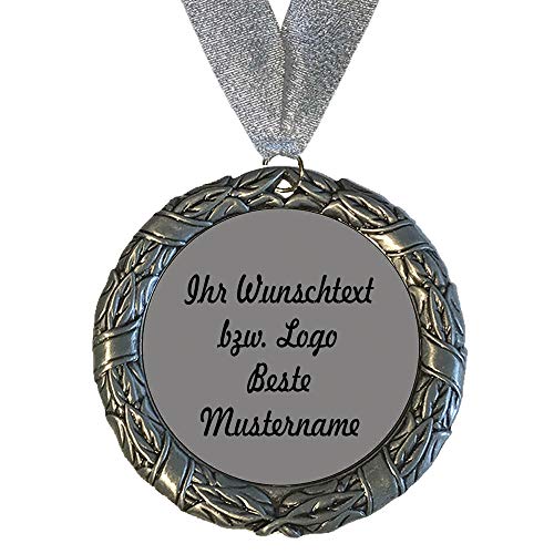 Larius Group Medaille Orden 25 Jahre zusammen BZW Wunschtext Silberhochzeit Jubilar Namenstag (mit Wunschtext) von Larius