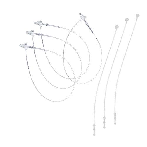 Sicherheitsfäden Loop Pins Transparent für Etiketten, Preisträger (1000 Pcs, 125mm (5 inch)) von Larius Group