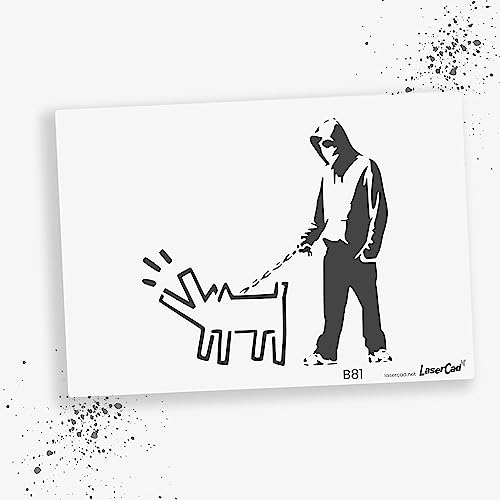 LaserCad Schablonen BANKSY Streetart (B081, Choose Your Weapon, DIN A2) Stencil für Graffiti, Airbrush, Kunst, Deko, zum Malen von LaserCad