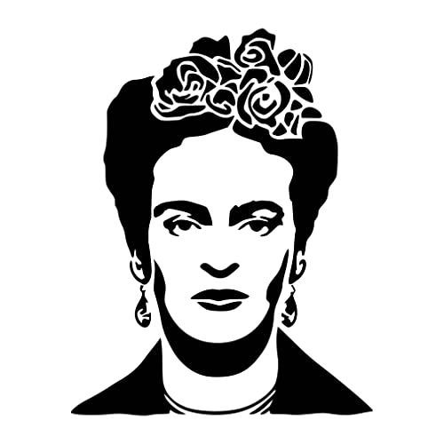 LaserCad Schablonen FRIDA KAHLO (FK10, FRIDA KAHLO Portrait, DIN A5) Graffiti Stencil für Airbrush, Deko, zum Malen von LaserCad