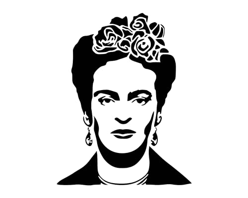 LaserCad Schablonen FRIDA KAHLO Graffiti Stencil in DIN A7 A6 A5 A4 A3 A2 Stencil für Airbrush, Kunst, Deko (FK10, FRIDA KAHLO Portrait, DIN A2) von LaserCad