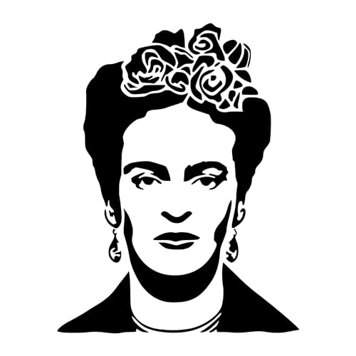 LaserCad Schablonen FRIDA KAHLO Graffiti Stencil in DIN A7 A6 A5 A4 A3 A2 Stencil für Airbrush, Kunst, Deko (FK10, FRIDA KAHLO Portrait, DIN A3) von LaserCad