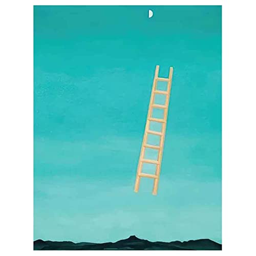 Georgia O'keeffe《Leiter zum Mond》Leinwand WanddekorationBild für Schlafzimmer Büro Wohnkultur Kreatives Geschenk Drucke Gedruckt Malerei Wohnzimmer Wand Kunst（30x39cm） 12x15inch,Ungerahmt von Lasite