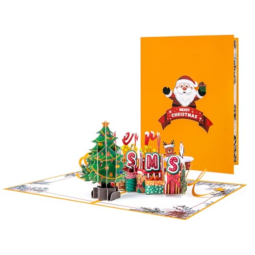 Laspi Elegante 3D-Weihnachtsbaum-Grußkarten, 3D-Weihnachtsbaum-Feier, Grußkarte für Zuhause, Party, Büro, Austausch von Laspi