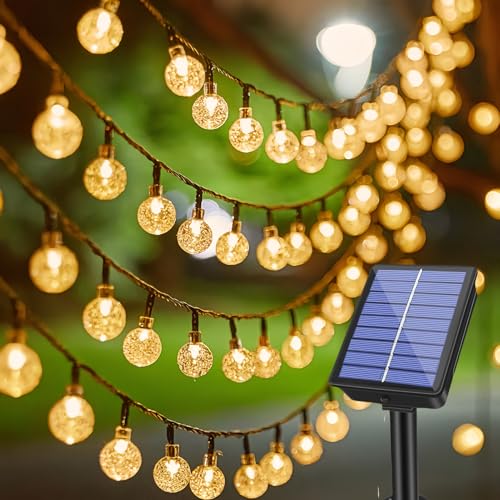 Laspi Solar Lichterkette Aussen 60 LED,11m Solarlichterkette Außen Wetterfest,8 Modi IP65 LED Lichterkette Außen für Balkon Deko Terassen Garten Bäume Weihnachten Hochzeiten Partys von Laspi