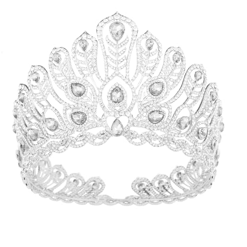 Laspi Zarte Hochzeits-Tiaras mit Kristallen, königliche Hochzeits-Tiaras, Kronen mit Kristallverzierung, für Brautfrisuren von Laspi