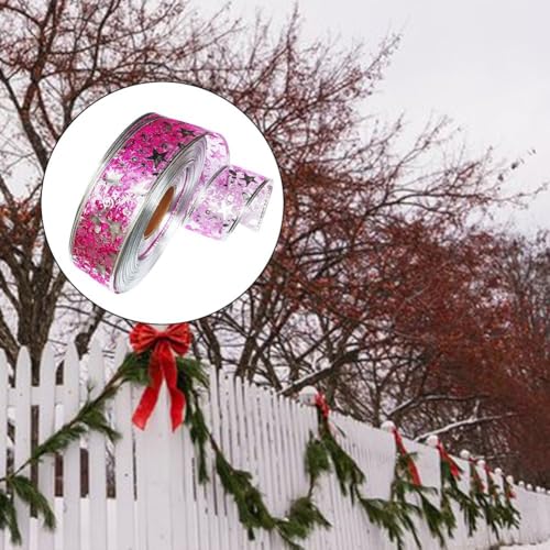 Mehrzweck-Weihnachtsband zum Basteln und Verpacken von Geschenken; Größe: 5 cm Breite x 91,4 m Länge, Violett von Lastdaytime