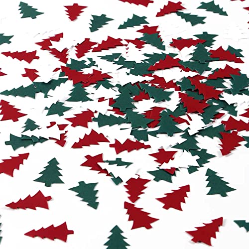 Rot-Grün Weiß Party-Dekorationen Weihnachtsbaum-Konfetti – 300 Stück Esstisch Mittelstück Weihnachten im Juli Geburtstag Hochzeit Neujahr Winter Party Dekoration Dekor dauerhafte Überraschung von Lasting Surprise