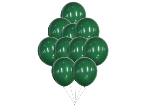 12 inches (30 cm) Thickened Matte Balloons - 50 pieces Natural Latex Balloons - 3.2g/piece (Dark Green) von Latex Bros