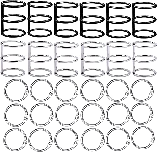 12 Stücke Binder Ringe Metall Buchbinder 3 Ring, 3 Löcher Ring Blattbinder Metall Buch 25mm Loseblattbinder für Notebook Tagebuch DIY Fotoalbum Bindung Tischkalender Kreis von Laufunjoy