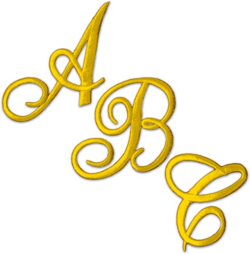 Monogramm-Buchstaben-Aufnäher (Gold, groß) von Laughing Lizards