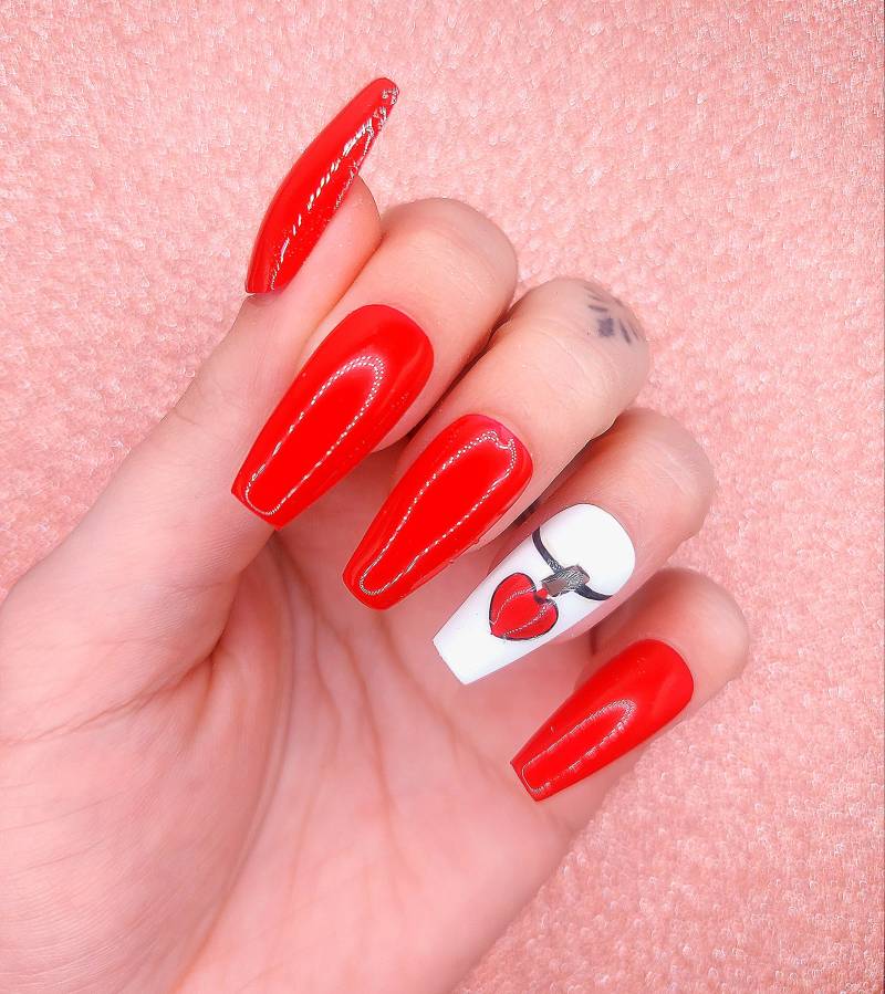 Wiederverwendbare Individuelle Kunstnägel | Press On Nails, 10Er-Set, Valentinstag-Kollektion 2022 von LauraFeeDesOngles