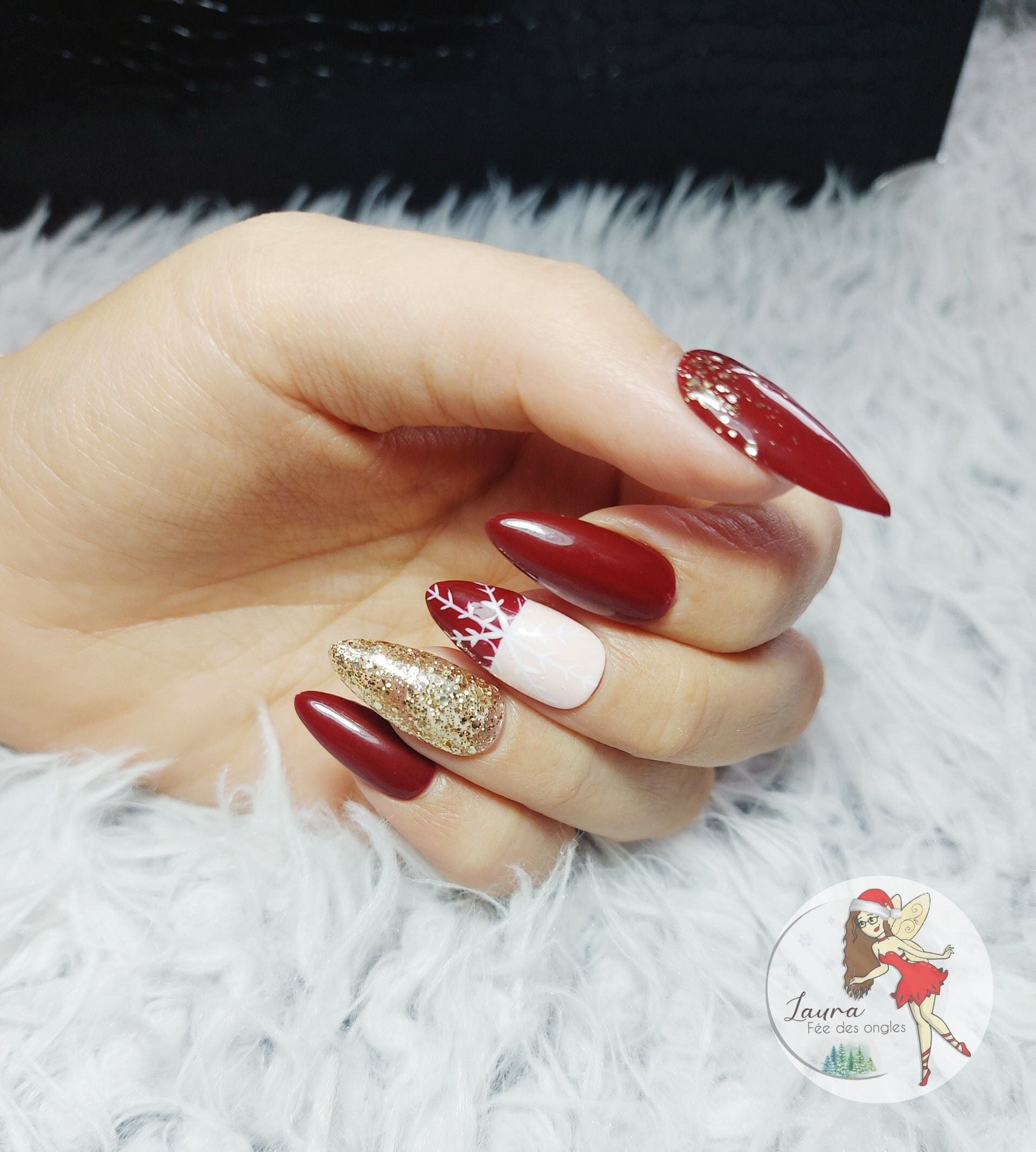 Wiederverwendbare Individuelle Kunstnägel | Press On Nails, 10Er-Set, Weihnachtskollektion 2021 von LauraFeeDesOngles