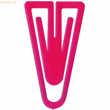 20 x Laurel Büroklammern Super Plastiklips 250mm VE=1 Stück pink von Laurel