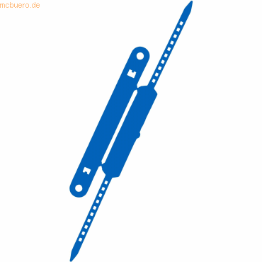 Laurel Heftstreifen + Deckschiene VE=5 Stück blau von Laurel